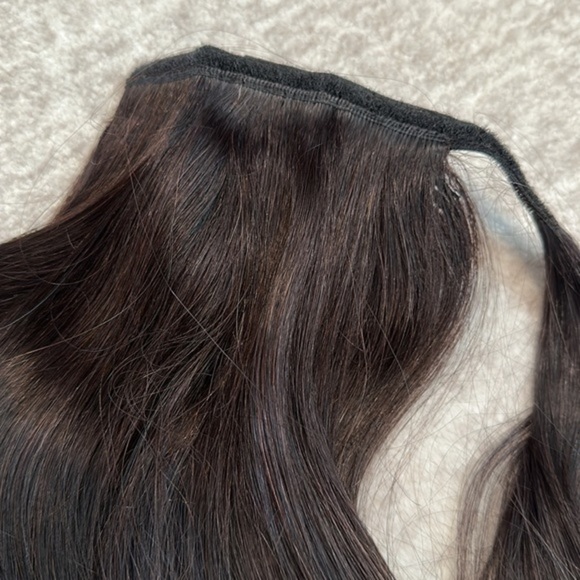Sizes 20”18”16” Natural Black #1B Ponytail Extension Wrap Around 100% Human Hair - Picture 16 of 16